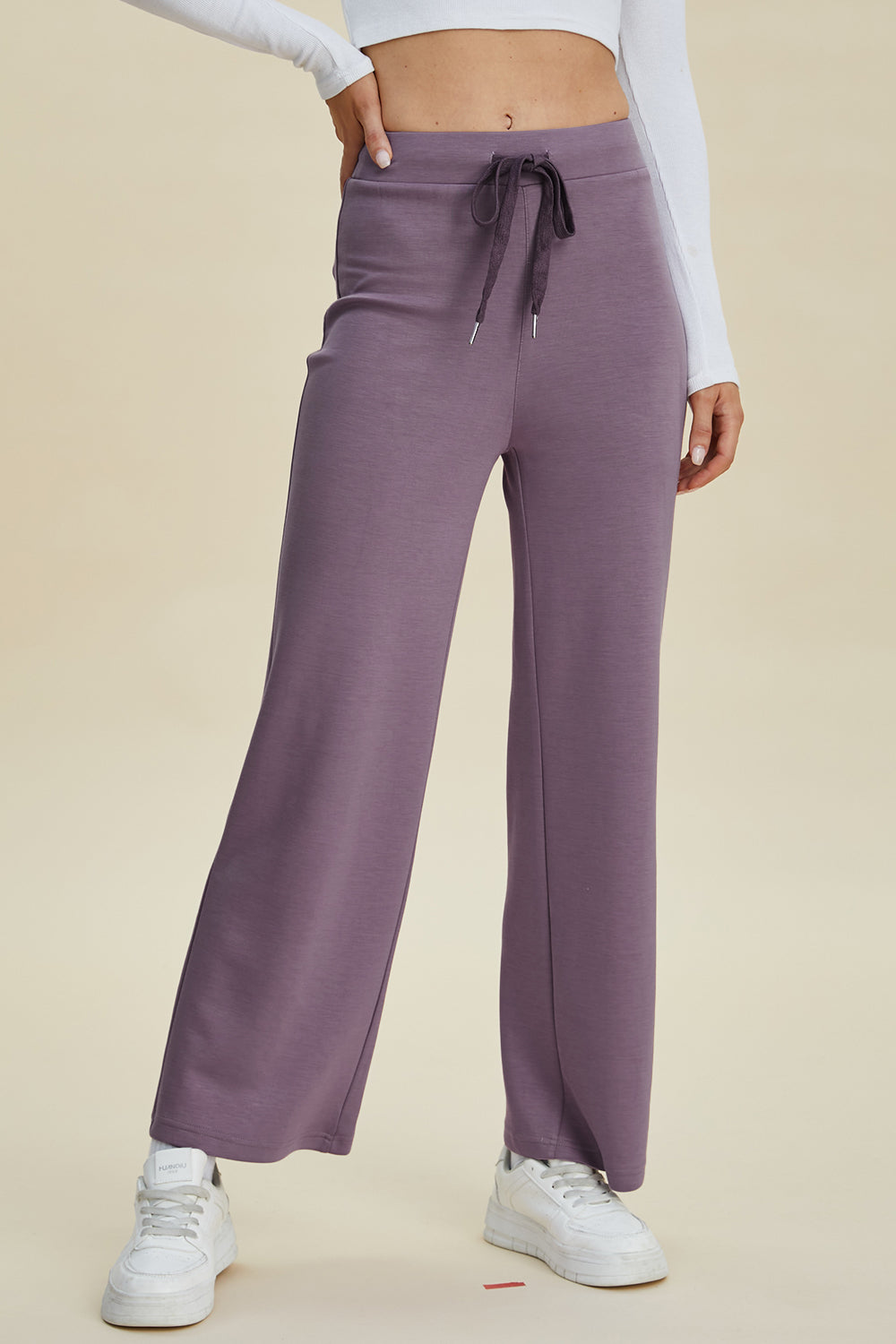 Plain Air Scuba High-Waist Wide Leg Sweatpant