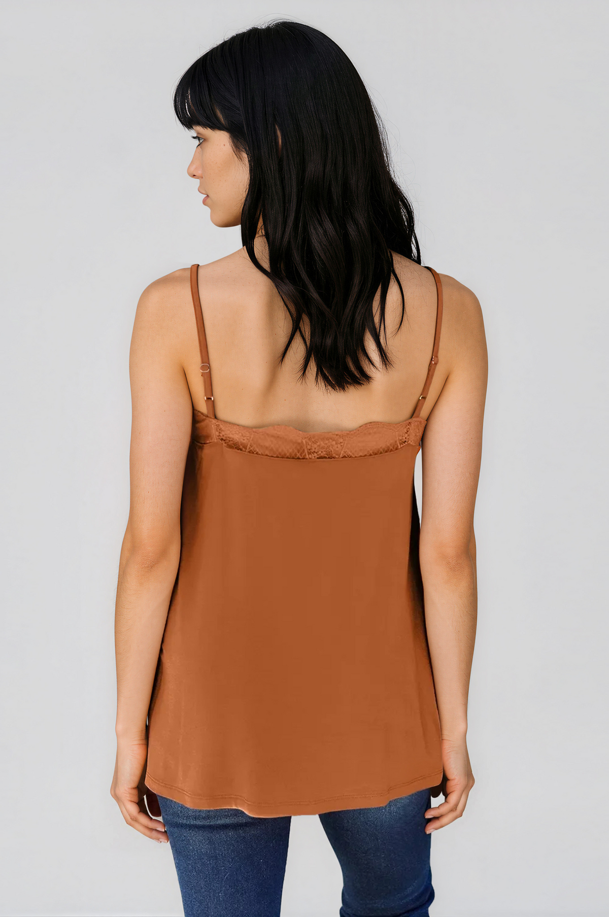Lace Trim V-Neck Cami
