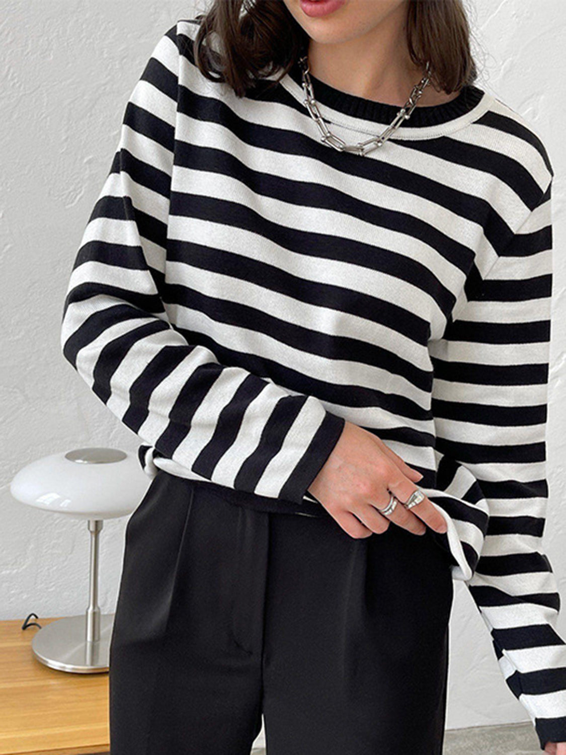 Striped Crew Neck Sweater