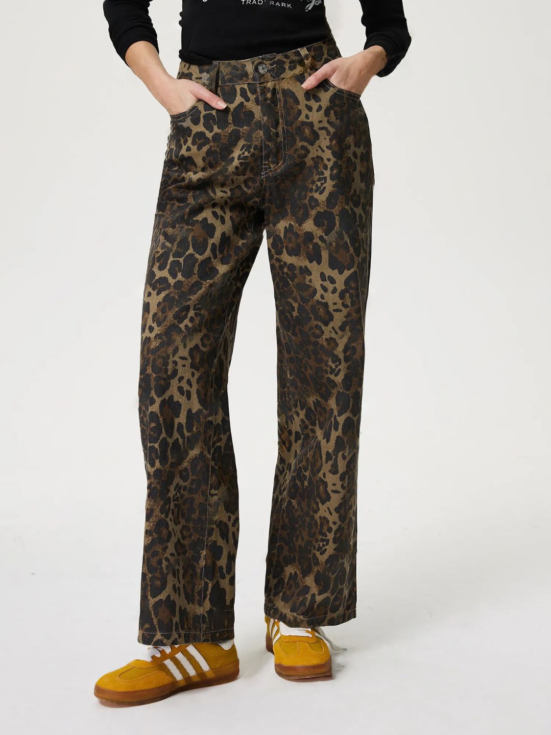 Leopard Straight Leg Jean