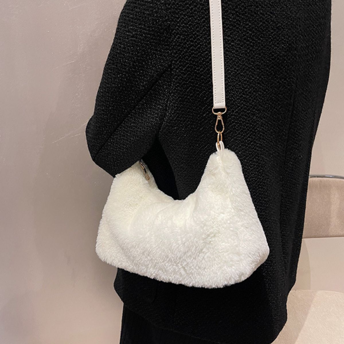 Faux Fur Shoulder Bag