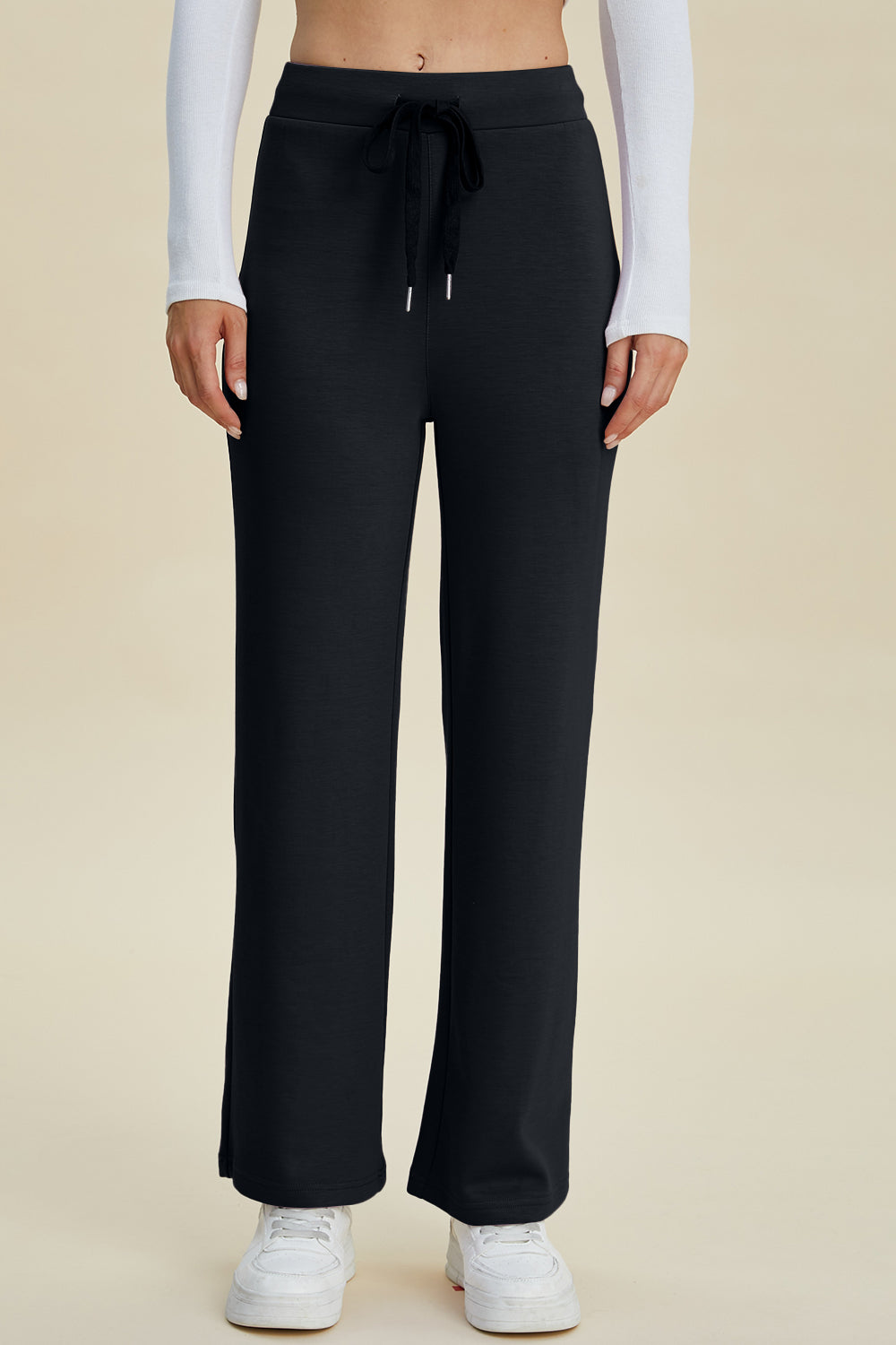 Plain Air Scuba High-Waist Wide Leg Sweatpant