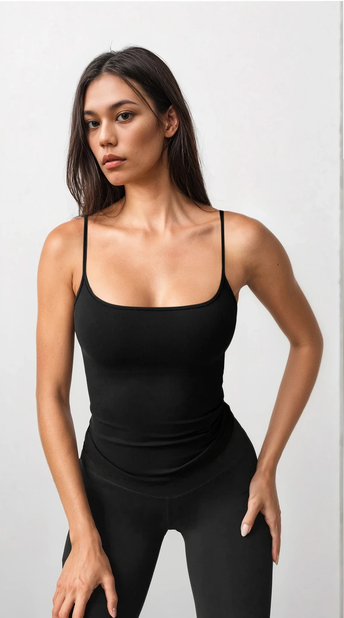 Everyday scoop neck cami with sleeveless solid design