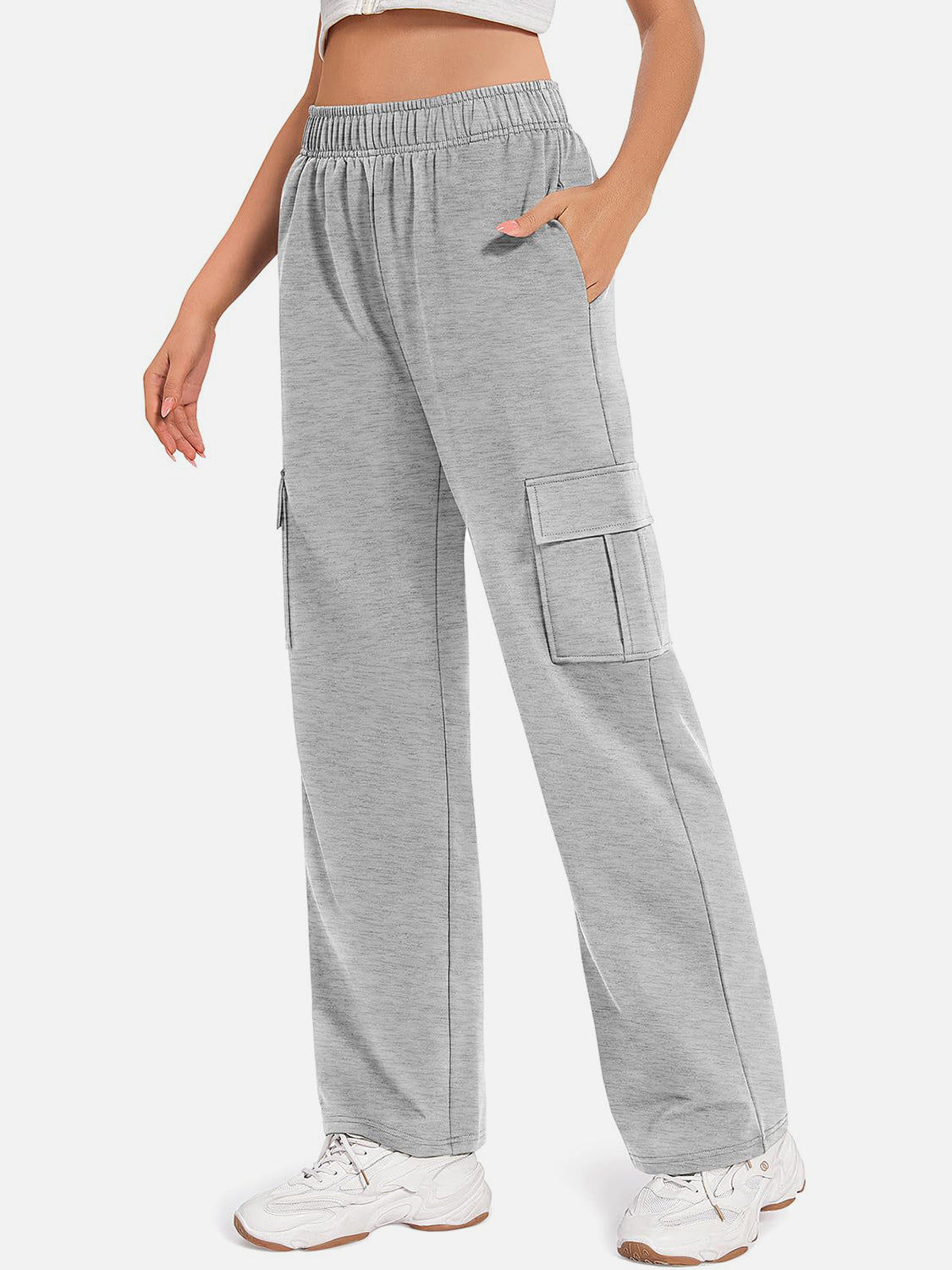 Cargo Straight Leg Sweatpant