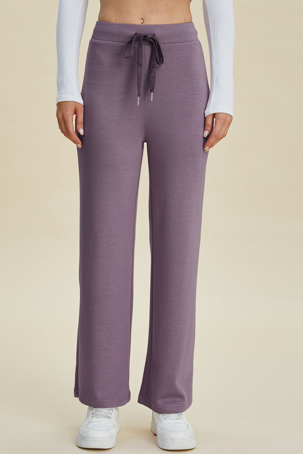 Plain Air Scuba High-Waist Wide Leg Sweatpant