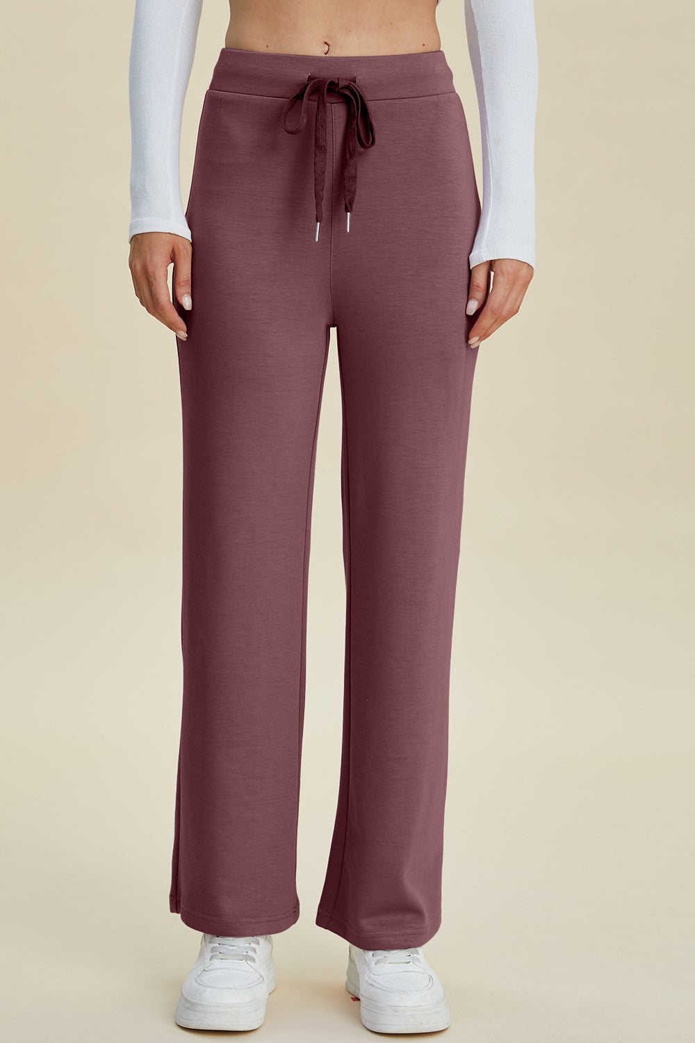 Plain Air Scuba High-Waist Wide Leg Sweatpant