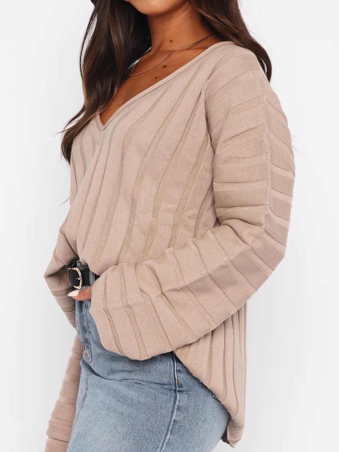 Blurred Lines V-Neck Sweater