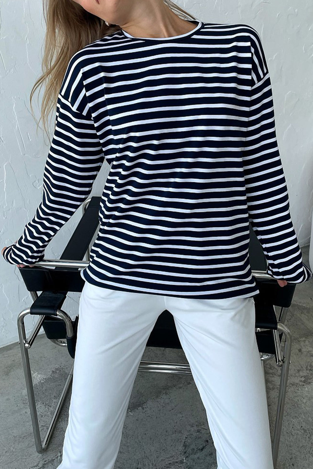 Striped Crew Neck Long Sleeve