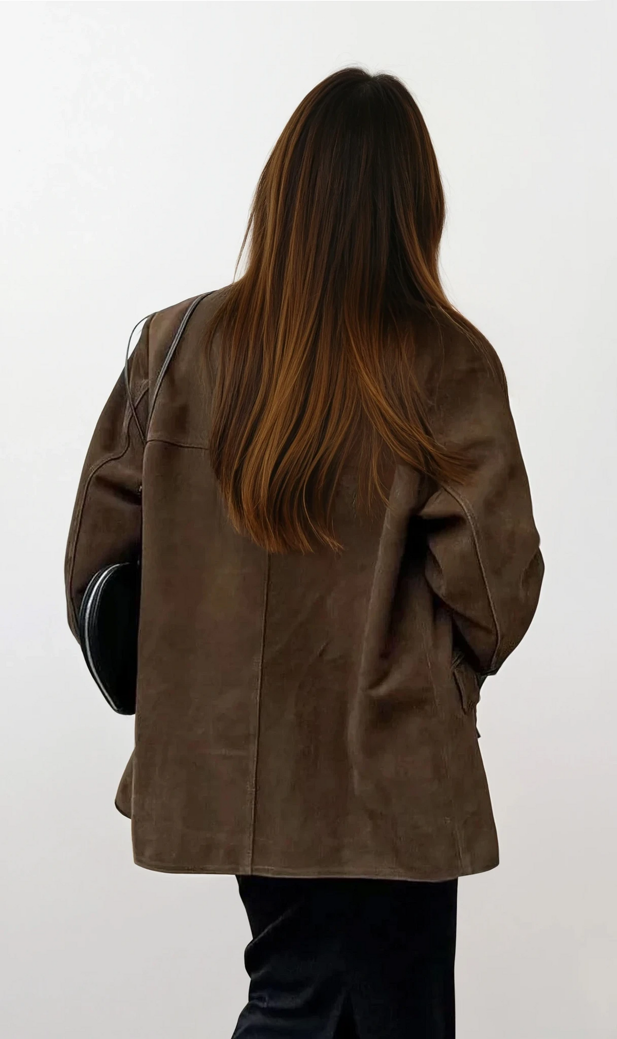 lapel collared neck button-up jacket with pockets and long sleeves