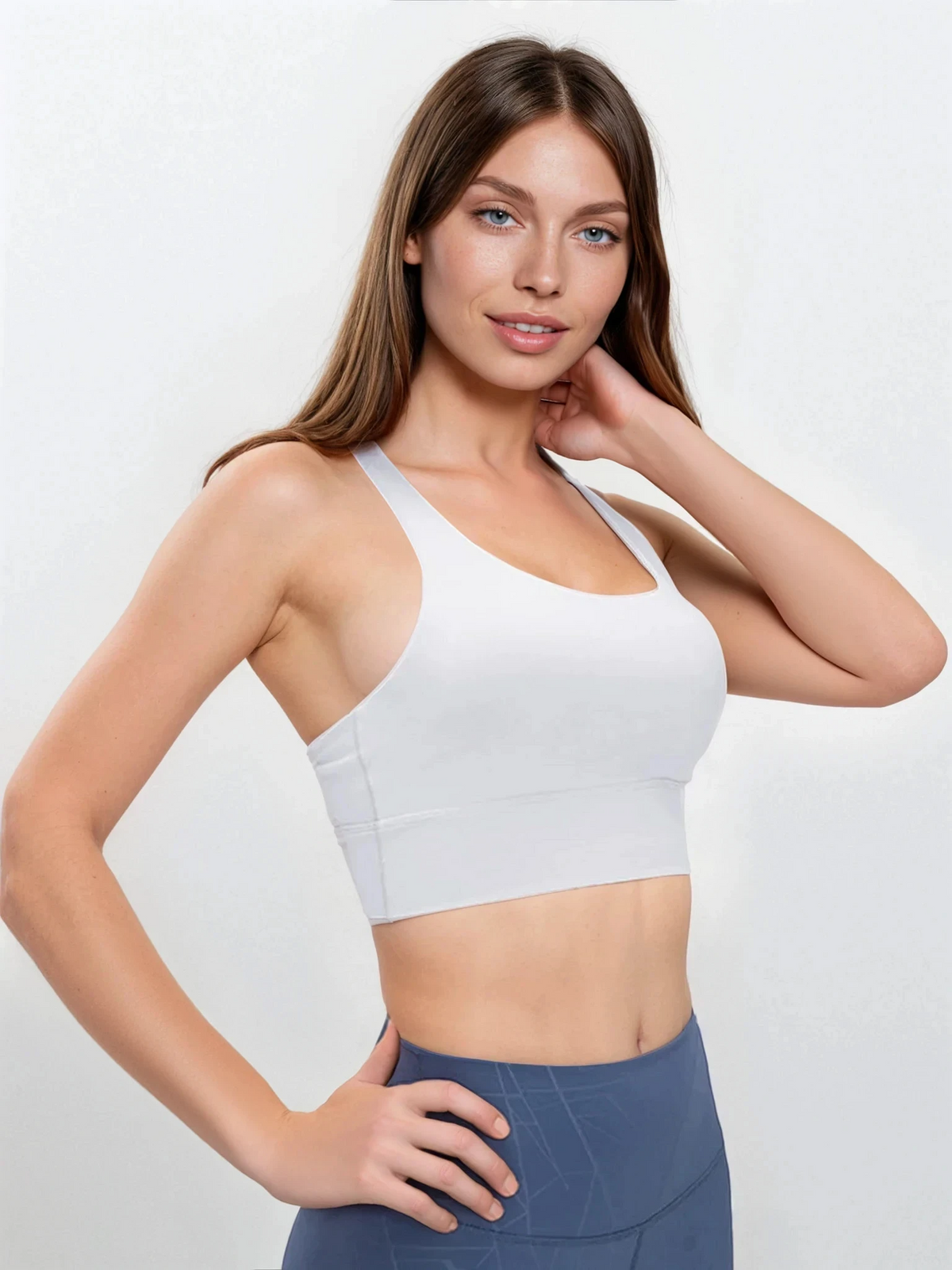 Reaction crisscross back bra with removable padding for sports