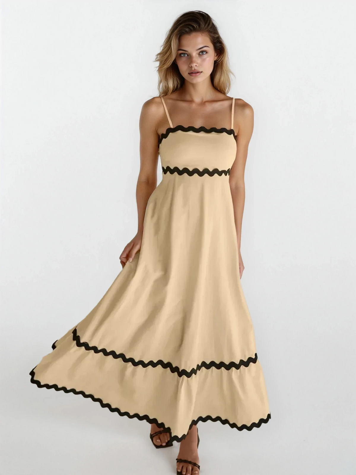 Tidal spaghetti strap maxi dress sleeveless lightweight