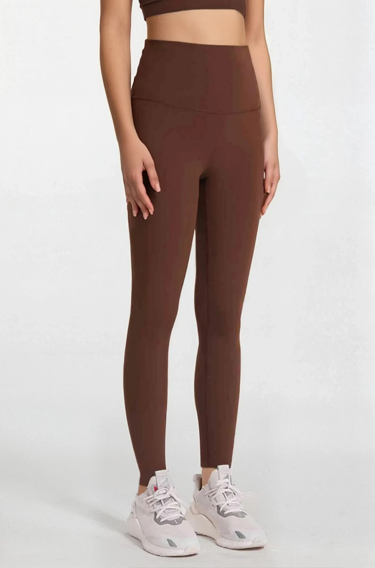 Ultra soft high-waist leggings in solid black stretch fabric
