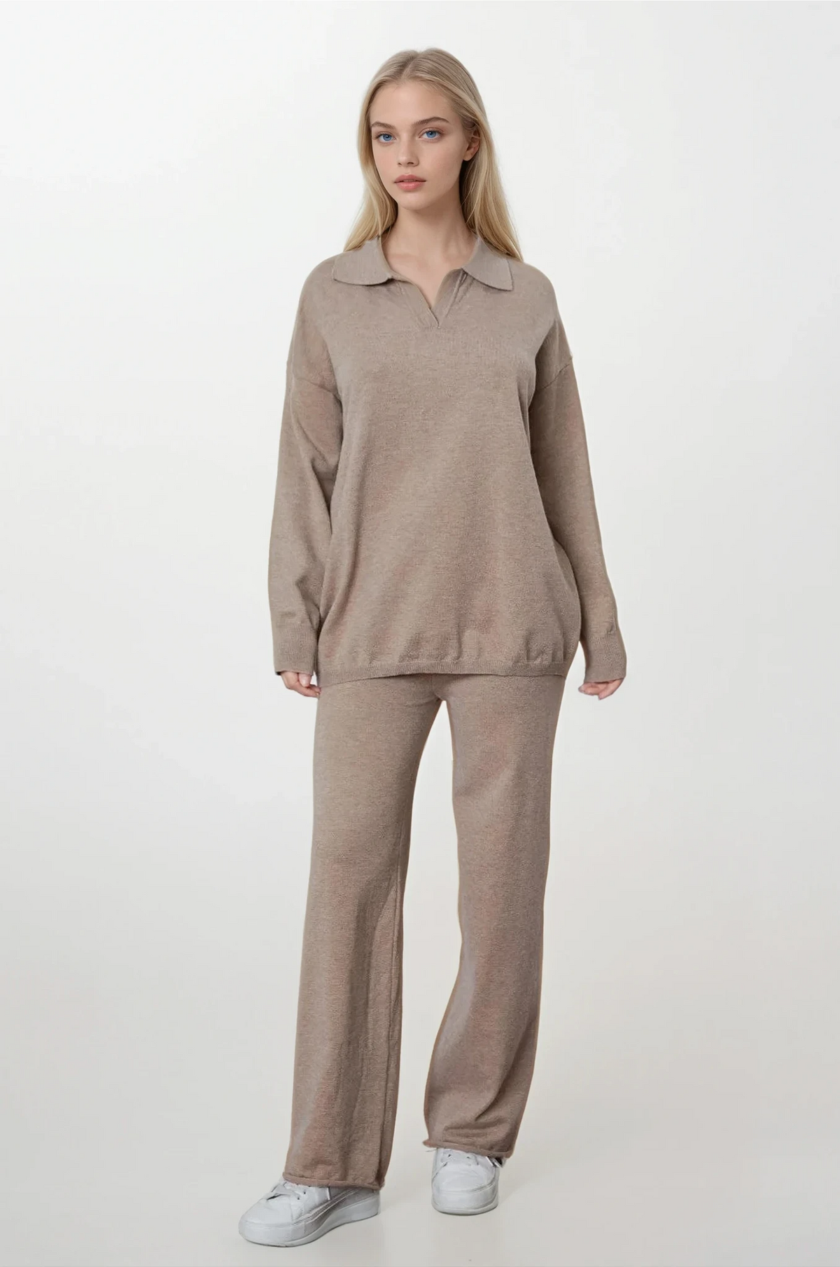 Victorious Johnny Collar Sweater and Pants Set oversized fit