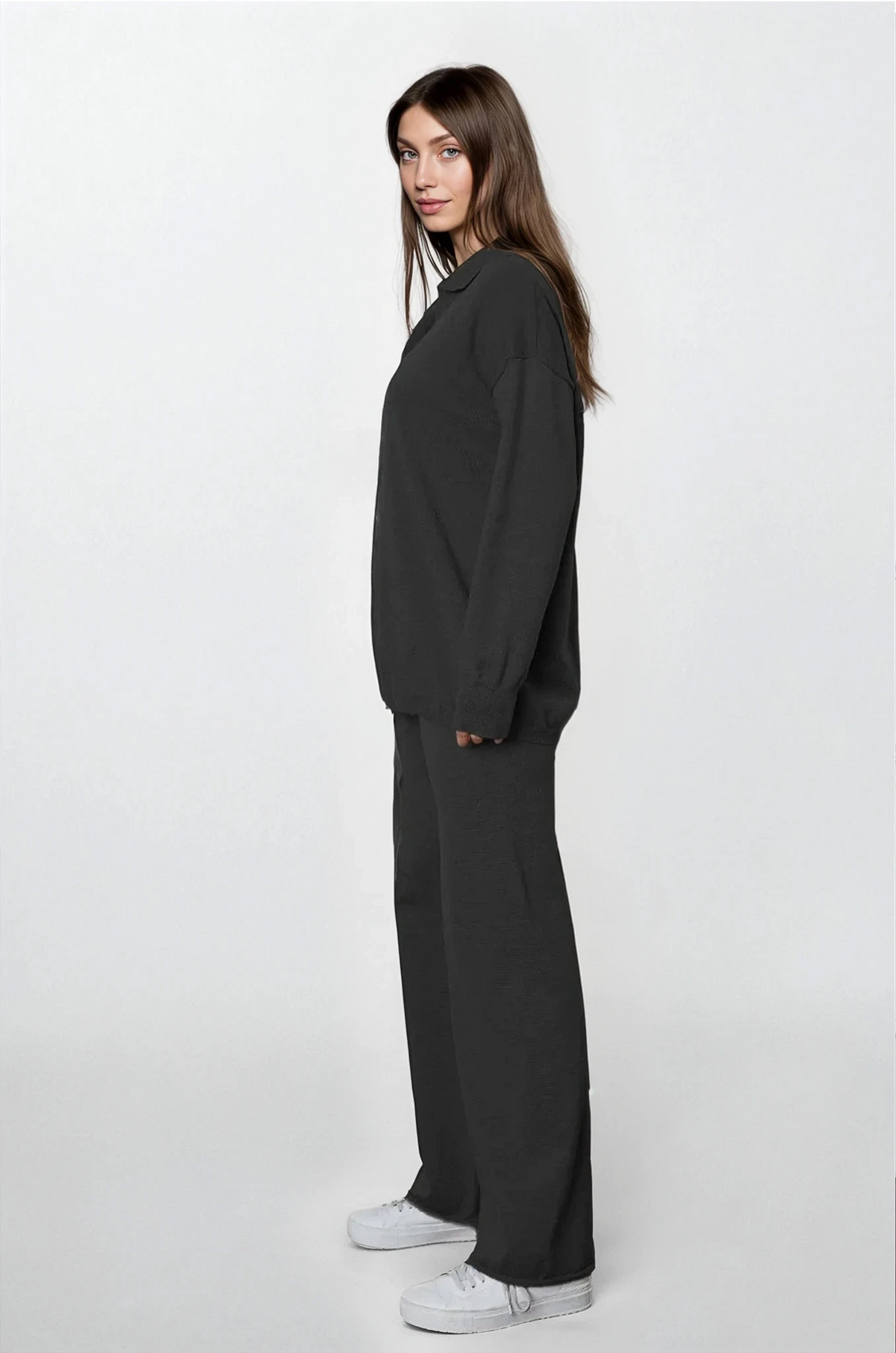 Victorious Johnny Collar Sweater and Pants Set oversized fit