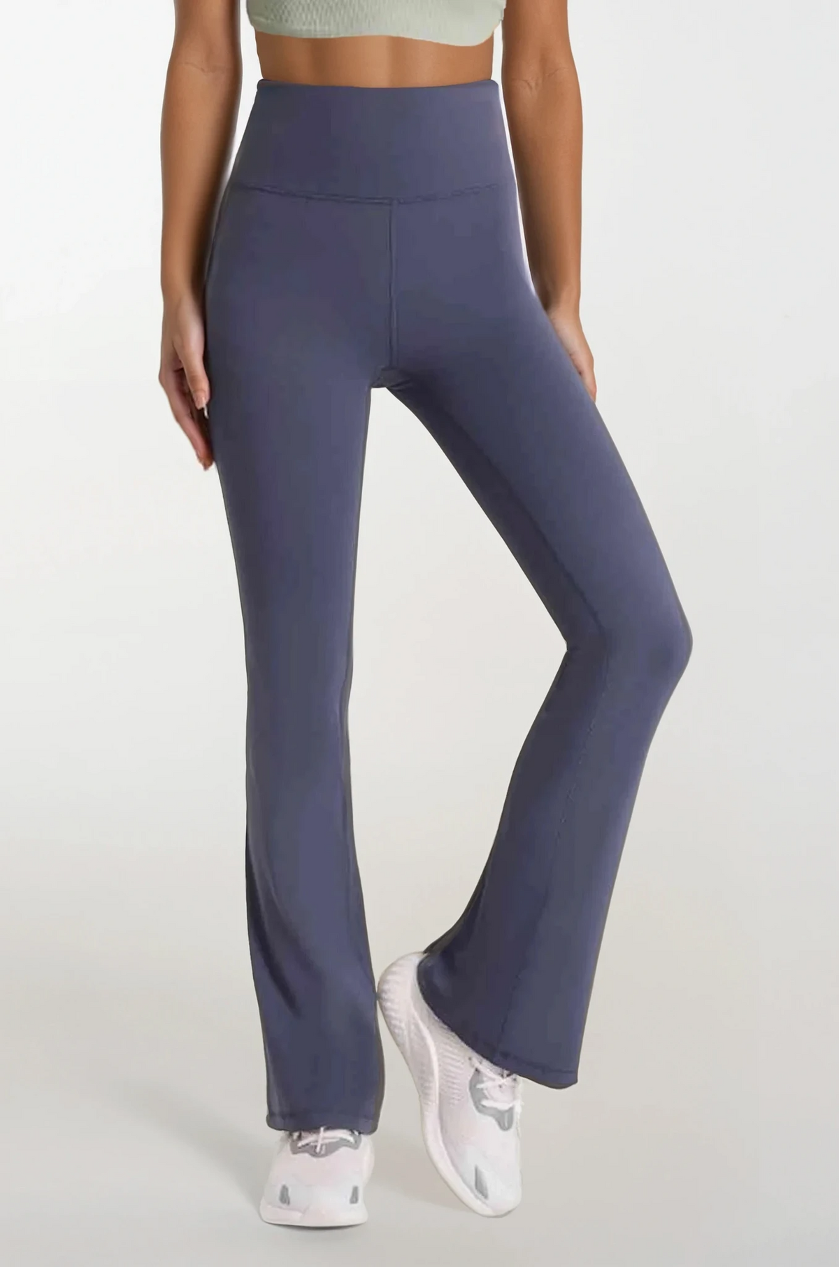 Zen Flare high-waist yoga pants in solid color with stretch fit